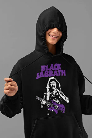 Black Sabbath Baskılı Unisex Oversize Rock Metal Hoodie