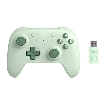 8Bitdo Ultimate 2C Kablosuz 2.4G Oyun Kolu PC Android Hall Effect Joystick Pastel Yeşil