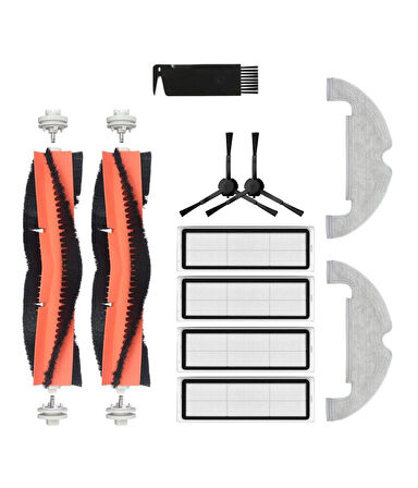 Xiaomi Vacuum Mop 2 Ultra Uyumlu Yedek Fırça Filtre Mop Seti-11 Parça