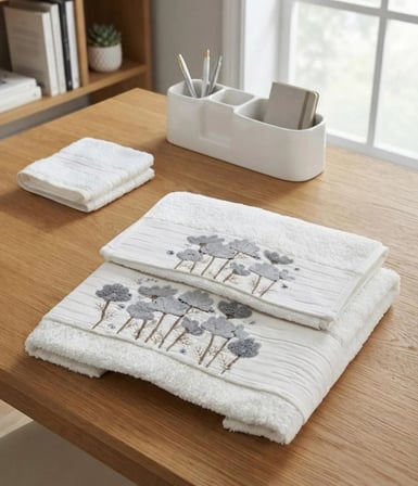 Umay Süzene Bambu Bürümcük Analı Kızlı Havlu Seti (1 Adet 30x50 cm ve 1 Adet 50x90 cm ) %70 Bambu %30 Pamuk