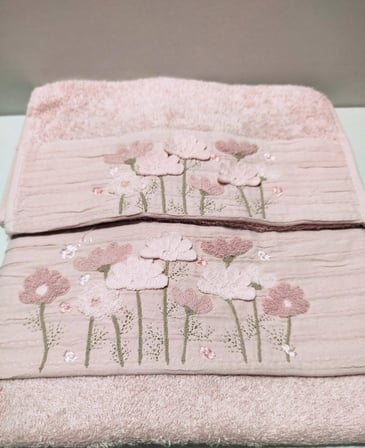 Umay Süzene Bambu Bürümcük Analı Kızlı Havlu Seti (1 Adet 30x50 cm ve 1 Adet 50x90 cm ) %70 Bambu %30 Pamuk