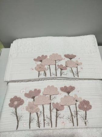 Umay Süzene Bambu Bürümcük Analı Kızlı Havlu Seti (1 Adet 30x50 cm ve 1 Adet 50x90 cm ) %70 Bambu %30 Pamuk