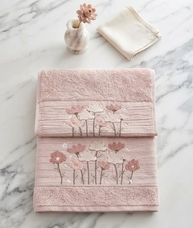 Umay Süzene Bambu Bürümcük Analı Kızlı Havlu Seti (1 Adet 30x50 cm ve 1 Adet 50x90 cm ) %70 Bambu %30 Pamuk