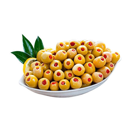 Biber Dolgulu Yeşil Zeytin - 1 KG Paket