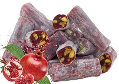 Antep Fıstıklı ve Narlı Fitil Lokum - 500 gr paket