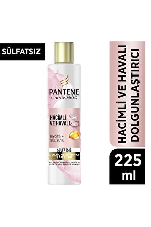 Pantene Silikonsuz Hacim Veren Dolgunlaştırıcı Şampuan, Biotin Ve Gül Suyu 225 ml shopping