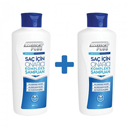 Softto Plus 2'li Saç Onarıcı Kompleks Şampuan 365 ML+365 ML
