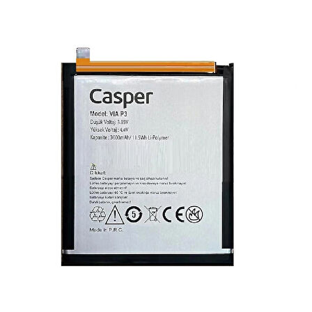 Casper Via P3 Uyumlu İthal Pil