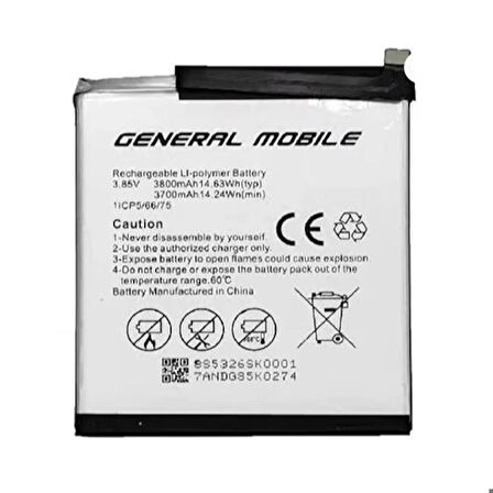 General Mobile GM9 Plus Uyumlu İthal Pil