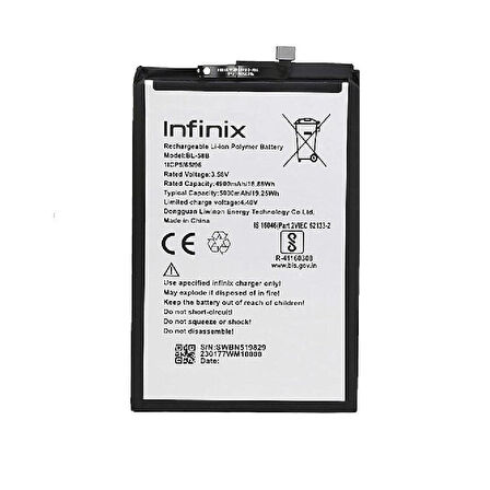 Infinix Hot 9 BL58BX Uyumlu İthal Pil