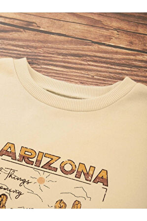 Unisex Arizona Bisiklet Yaka Sweatshirt