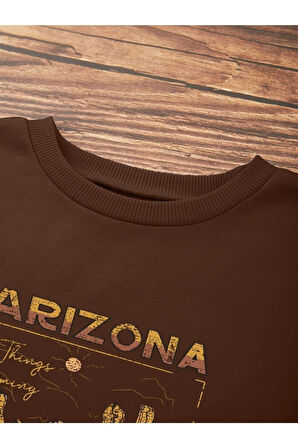 Unisex Arizona Bisiklet Yaka Sweatshirt