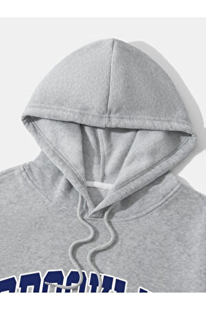 Brooklyn Baskılı Kapüşonlu Sweatshirt