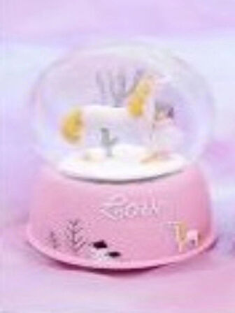 Yeni Doğan Kız Bebek Hediyesi Doğum Tebrik Hediyesi Doğum Günü Hediyesi Unicorn Sulu Kar Küresi