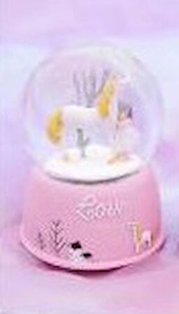 Yeni Doğan Kız Bebek Hediyesi Doğum Tebrik Hediyesi Doğum Günü Hediyesi Unicorn Sulu Kar Küresi