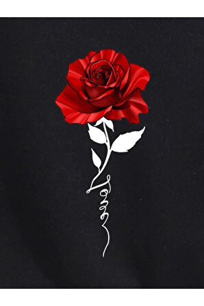 Unisex Beyaz Çicek Baskı Fermuarlı Kapüşonlu Oversize Hırka