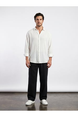 Premium Oversize Müslin Gömlek - % 100 Pamuk, Yıkamalı