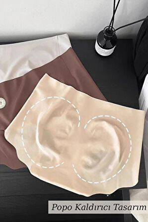 2'li İz Yapmayan Yüksek Bel Lazer Kesim Külot–Nefes Alabilir, Terletmeyen Konforlu İthal Çamaşır