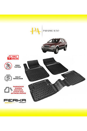 Kia Sorento 2002-2009 Uyarlanabilir Havuzlu Paspas