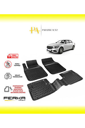 Mercedes C Serisi W205 2015-2021 Uyarlanabilir Havuzlu Paspas