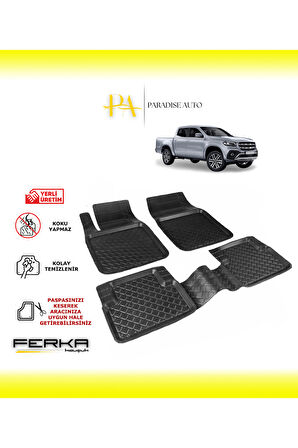 Mercedes X Class 2018 ve Üzeri Uyarlanabilir Havuzlu Paspas