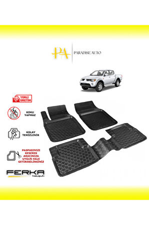 Mitsubishi L200 4 2007-2015 Uyarlanabilir Havuzlu Paspas