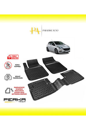 Opel Corsa E 2014-2019 Uyarlanabilir Havuzlu Paspas