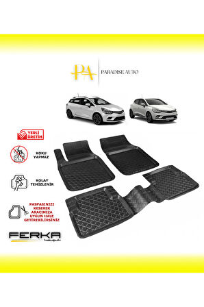 Renault Clio 4 SW 2012-2019 Uyarlanabilir Havuzlu Paspas
