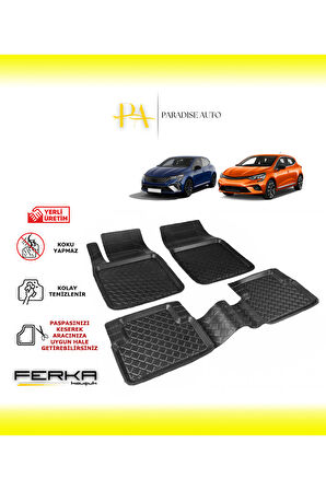 Renault Clio 5-6 2019 ve Üstü Uyarlanabilir Havuzlu Paspas