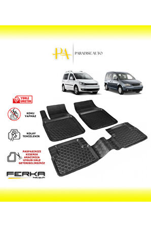 Volkswagen Caddy 3-4 2004-2018 Uyarlanabilir Havuzlu Paspas