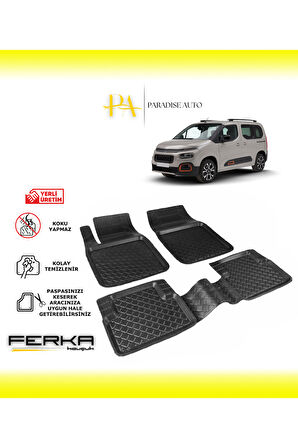 Citroen Berlingo 3 2019 ve Üstü Uyarlanabilir Havuzlu Paspas