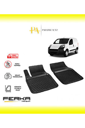 Citroen Nemo Ön 2 Parça 2008 ve Üstü Uyarlanabilir Havuzlu Paspas