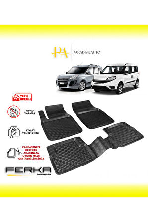 Fiat Doblo 2010-2019 Uyarlanabilir Havuzlu Paspas