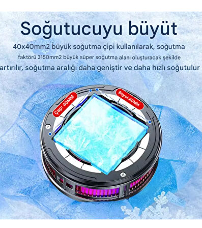 Telefon Soğutucu Fan Magsafe Uyumlu Tablet Soğutucu Tüm Modellere Uyumlu