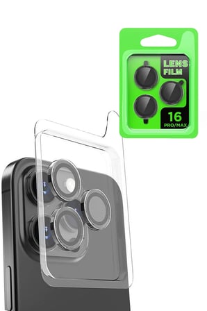 Iphone 16 Pro Max Raze Metal Kamera Lens - Siyah