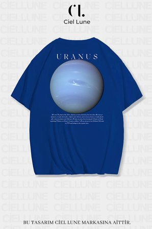 Nevermind Unisex Uranüs Baskılı Oversize Tişört