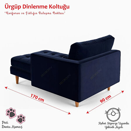 Ürgüp Lacivert Rahat Josefin Koltuk Tv Koltuğu Dinlenme Koltuğu Terapi Koltuğu Psikolog Koltuğu Sol Köşe