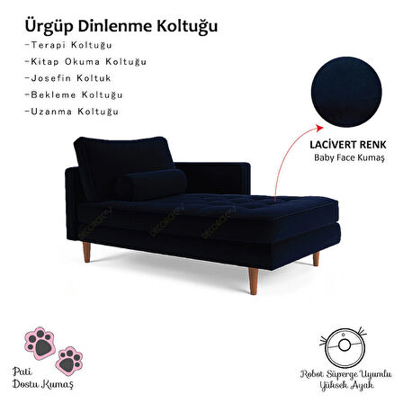 Ürgüp Lacivert Rahat Josefin Koltuk Tv Koltuğu Dinlenme Koltuğu Terapi Koltuğu Psikolog Koltuğu Sol Köşe
