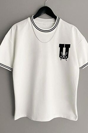 Unisex Beyaz Yeni Sezon Oversize Bryant 24 Baskılı Yazlık T-shirt