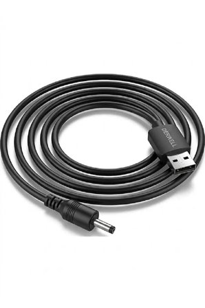 USB to DC 3.5x1.35mm 5V Güç Şarj Kablosu 1 Metre Modem Router Fan Mini Hoparlör Masa Lambası Akıllı Diş Fırçası Uyumlu Adaptör Çevirici Besleme Kablosu