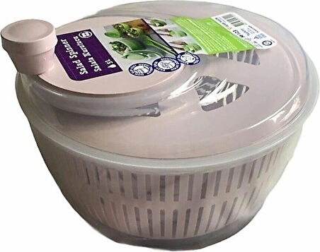 Üçsan Salata ve Sebze Kurutucu, Pratik Kullanım - 5 Lt En Büyük Boy - Bpa Free - Yerli Üretim - Salata Kurutma / Pudra Renk