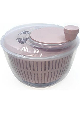 Üçsan Salata ve Sebze Kurutucu, Pratik Kullanım - 5 Lt En Büyük Boy - Bpa Free - Yerli Üretim - Salata Kurutma / Pudra Renk