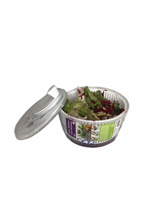 Üçsan Salata ve Sebze Kurutucu, Pratik Kullanım - 5 Lt En Büyük Boy - Bpa Free - Yerli Üretim - Salata Kurutma / Pudra Renk