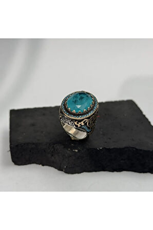 Firuze Aqua Paraiba Modeli Gümüş Yüzük 925 gram