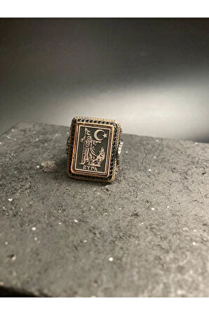 TÜRK İŞLEMELİ ERKEK YÜZÜK 925 AYAR