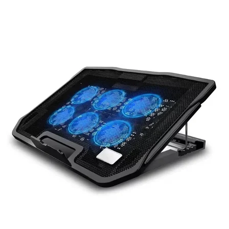 Laptop Soğutucu 6 Fanlı Sessiz Çift USB’li 15.6-17 inç Stand Uyumlu