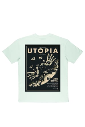 Lenithra Travis Scott Utopia Sırt Baskılı Unisex Oversize T-shirt Beyaz / L