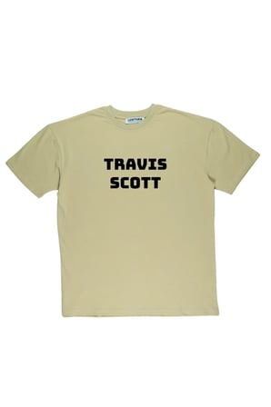 Lenithra Travis Scott Utopia Sırt Baskılı Unisex Oversize T-shirt Bej / XL