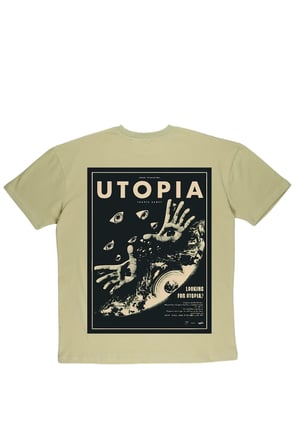 Lenithra Travis Scott Utopia Sırt Baskılı Unisex Oversize T-shirt Bej / L