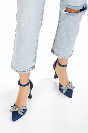 Kadın fiyonklu🎀 Abiye Rugan Topuklu 8 cm şık Ayakkabı